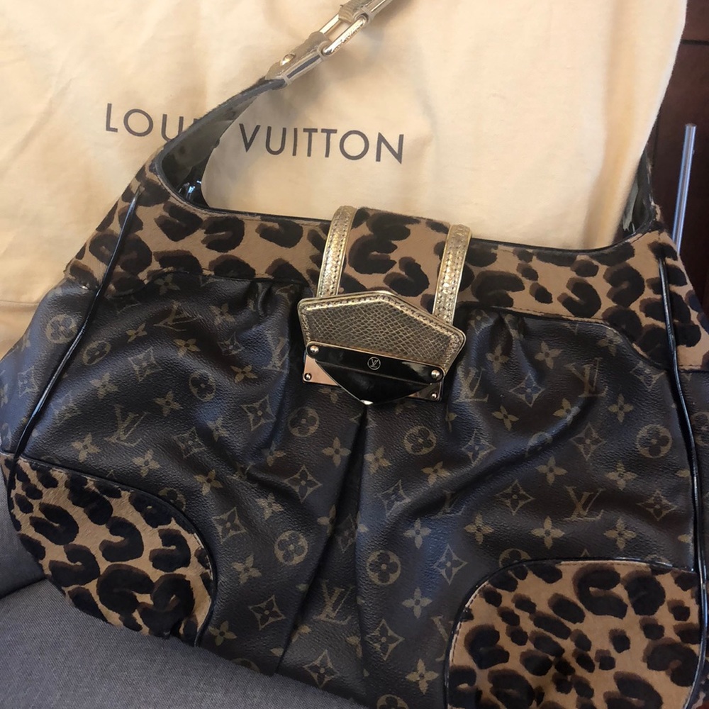 Louis Vuitton Monogram Leopard Adele Satchel